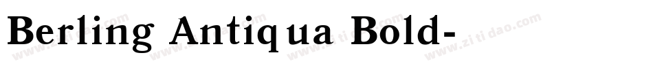 Berling Antiqua Bold字体转换
